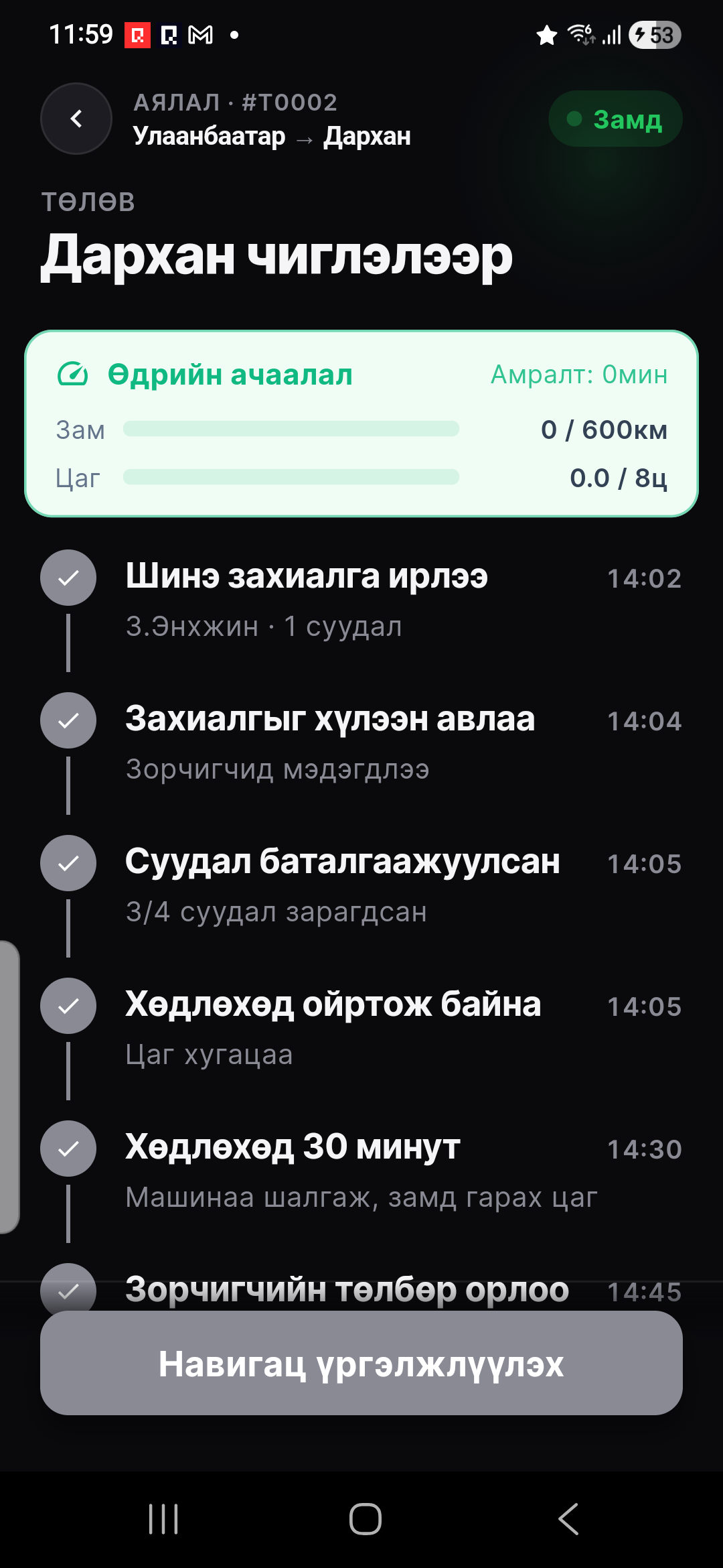 Аялал явуулж, дуусгах